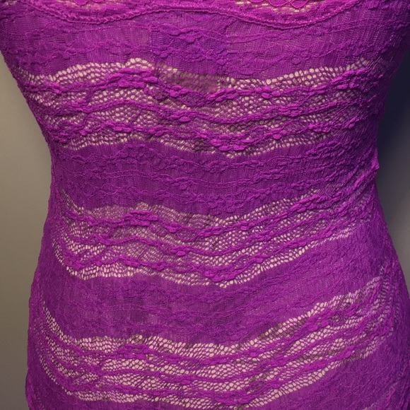 NWOT Free People fuchsia lace tank top XS - Picture 6 of 8